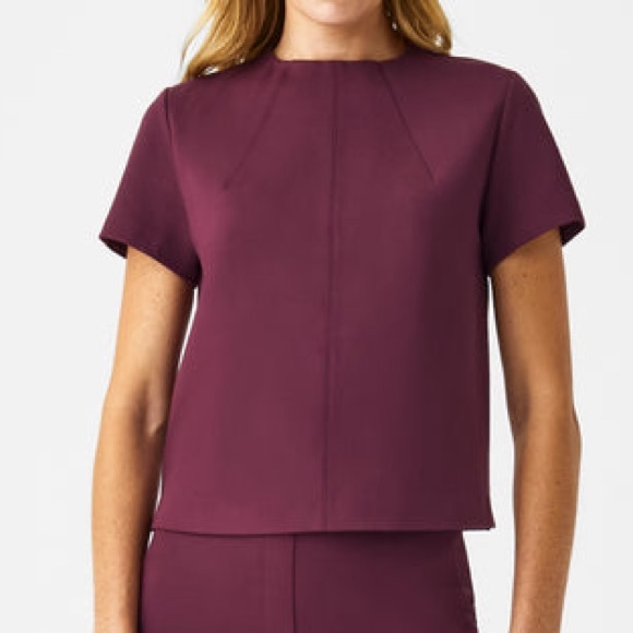 SPANX Tops - Spanx 3X Chianti The Perfect Funnel Short Sleeve Top